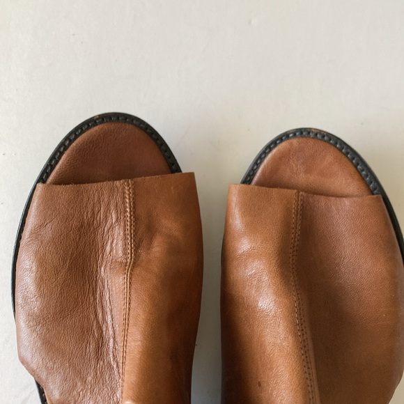 Free People Ridge Runner brown Leather Ankle Boots Sz 38 - Picture 7 of 10